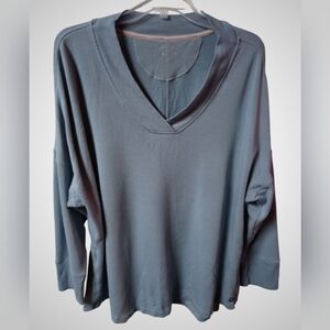 A) Calvin Klein Women's Gray V-Neck Sweatshirt